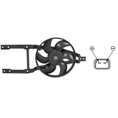 Bilde av VAN WEZEL 1758746 Kjølevifte med kjølerøufteramme (kant) elektromotor FIAT: Seicento / 600 Hatchback