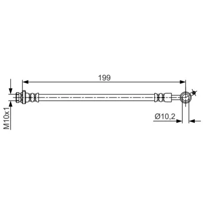 Bilde av BOSCH 1 987 481 699 Bremseslange 199mm 10,2mm