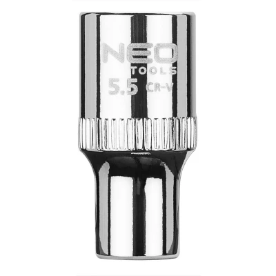 Bilde av NEO TOOLS 08 223 Pipenøkkelinnsats 1/4 3124 5.5 mm Krom vanadium stål SuperLock