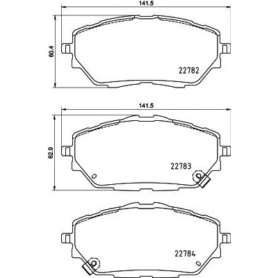 Bilde av HELLA 8DB 355 037 761 Bremseklosser med akustisk slitasjevarsel tilbehør TOYOTA: C HR, Corolla XII Stasjonsvogn