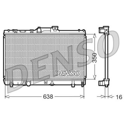 Bilde av DENSO DRM50013 Radiator Aluminium 638 350 16 TOYOTA: Corolla VII Stasjonsvogn, Celica VI Coupé, Compact