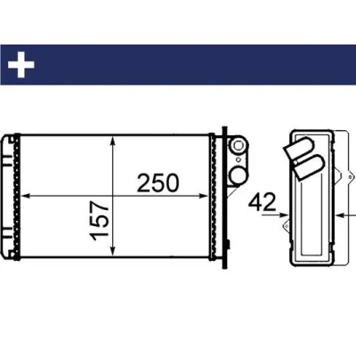 Bilde av MAHLE ORIGINAL AH 67 000S Varmeveksler med holder, tilbehør påbyggingsdeler