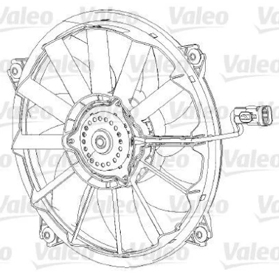 Bilde av VALEO 696091 Kjølevifte 396 12 500 PEUGEOT: 307 Hatchback, Partner II Van, CITROËN: Berlingo / First I Van