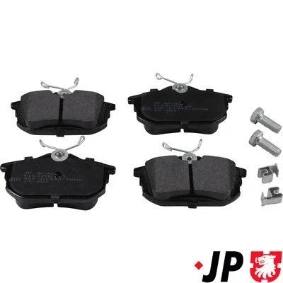 Bilde av JP GROUP 6163700110 Bremseklosser bakaksel med akustisk slitasjevarsel MITSUBISHI: COLT 6, Carisma Sedan, Hatchback, VOLVO: S40 I