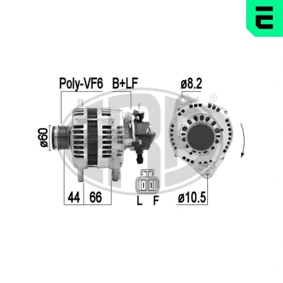Bilde av ERA 209392A Dynamo 14V 110A OPEL: Astra H Caravan, Combo C Varebil / Stasjonsvogn, Meriva A