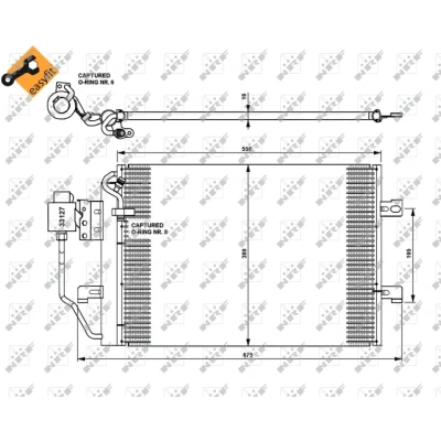 Bilde av NRF EASY FIT 35309 Kondensator med tørker, tetningsring Aluminium 510
