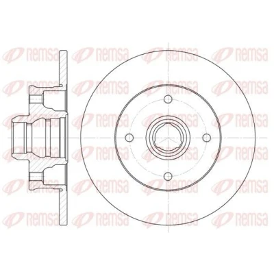 Bilde av REMSA 6024.00 Bremseskiver bakaksel 226, 226 10 4 fullt ut VOLKSWAGEN: GOLF 3, 2, Passat B5 Sedan