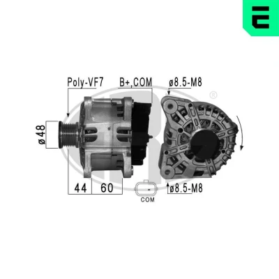 Bilde av ERA 210894A Dynamo 14V 120A RENAULT: MEGANE 3 Grandtour, Kangoo II Express