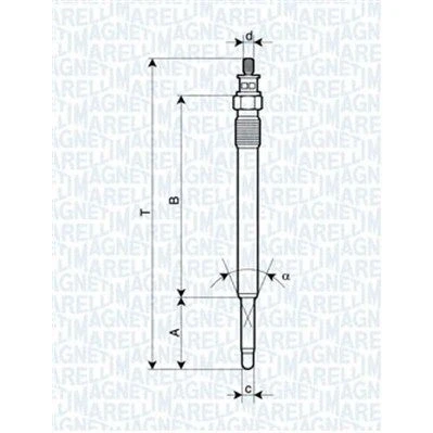 Bilde av MAGNETI MARELLI 062900013304 Glødeplugg 11,5V 15A M10X1