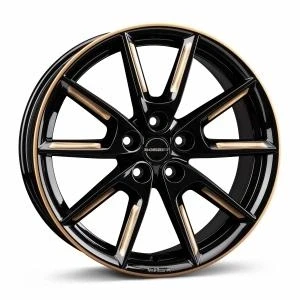 Bilde av BORBET LX18 Black Glossy Gold Spoke Rim 8x18 5/112 ET40 B66.6