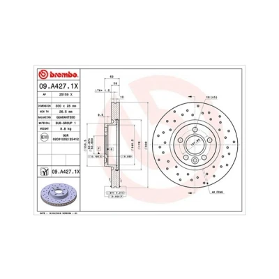 Bilde av MAGNETI MARELLI 360406087602 Bremseskiver 300, 300 28 5 63,6 perforert / ventilert VOLVO: V60 I, V70 3, XC70 II Stasjonsvogn, FORD: MONDEO 4 Turnier