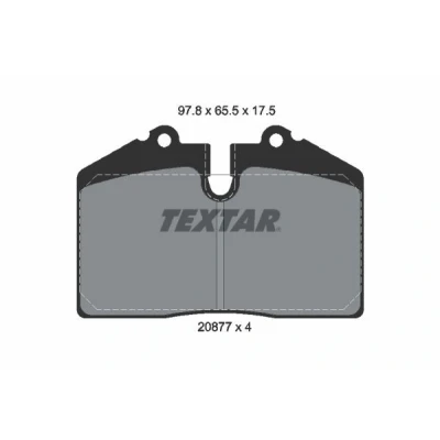 Bilde av TEXTAR 2087709 Bremseklosser klargjort for slitasjeindikator PORSCHE: 944 Coupé, 911 AUDI: 80 B4 Avant