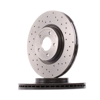 Bilde av BREMBO XTRA LINE 09.A728.1X Bremseskiver 320 25 5 perforert / ventilert belagt høy karbon VOLVO: C70 2 Cabriolet, V40 Hatchback, V50, FORD: Focus