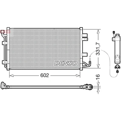 Bilde av DENSO DCN46035 Kondensator med tørker