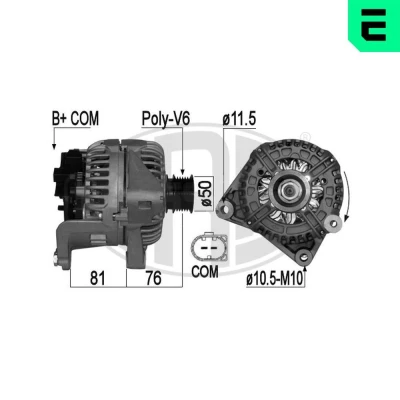 Bilde av ERA 209070A Dynamo 14V 120A BMW: 3 Coupé, Sedan