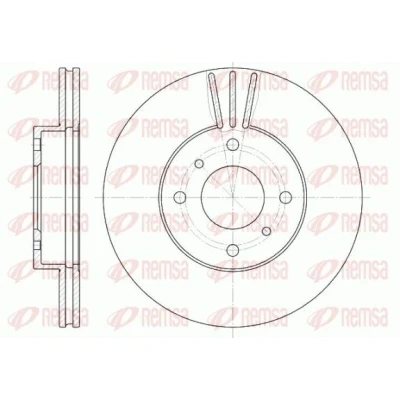 Bilde av REMSA 6610.10 Bremseskiver framaksel 280, 280 22 4 ventilert NISSAN: 200SX, Almera II Hatchback, Primera Hatchback