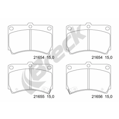 Bilde av BRECK 21654 00 702 10 Bremseklosser med akustisk slitasjevarsel tilbehør MAZDA: FAMILIA 5, Demio Stasjonsvogn, 323 C IV Hatchback