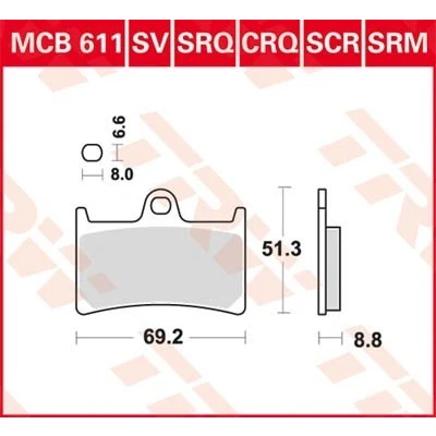 Bilde av TRW Sinter Street MCB611SV Bremseklosser
