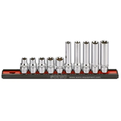 Bilde av SONIC 201002 Pipesett 10 innvendig torx Krom vanadium stål, Aluminium 3/8 firkant
