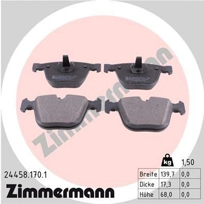 Bilde av ZIMMERMANN 24458.170.1 Bremseklosser Bildet viser leveranseinnholdet BMW: X5, X6
