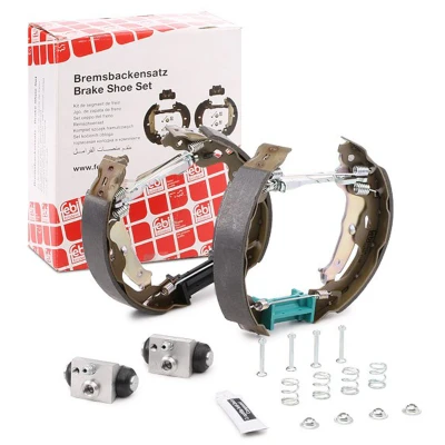 Bilde av FEBI BILSTEIN 37534 bremsesett, trommebremse bakaksel med hjulsylinder brems, tilbehør, tilleggsmateriale TOYOTA: Aygo, PEUGEOT: 107 Hatchback