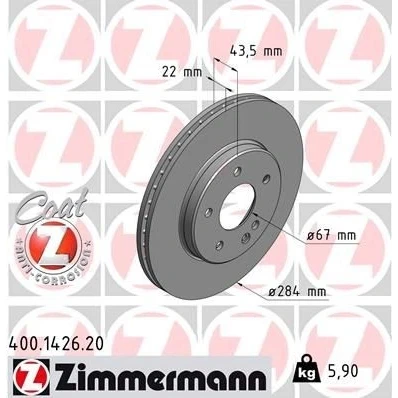 Bilde av Bremseskive, Framaksel, mercedes benz c klass [w202], t model [s202], 202 421 0712, 0912 64, 0912, A 071