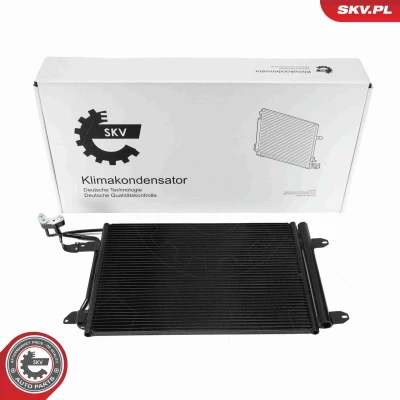 Bilde av ESEN SKV 86SKV001 Kondensator med tørker Aluminium 580mm VOLKSWAGEN: Caddy 3, Touran I, Passat B6 Variant, SKODA: Octavia 2 Combi, Yeti