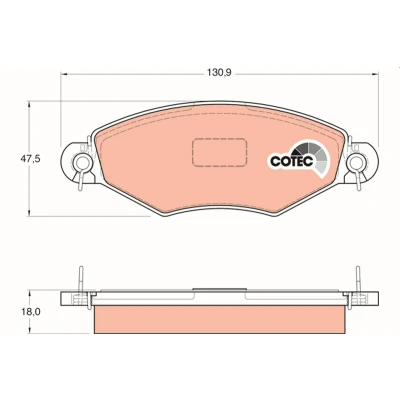 Bilde av TRW COTEC GDB1361 Bremseklosser ikke klargjort for slitasjeindikator med bremsecaliperskruer tilbehør PEUGEOT: 206 Hatchback, 306 Hatchback