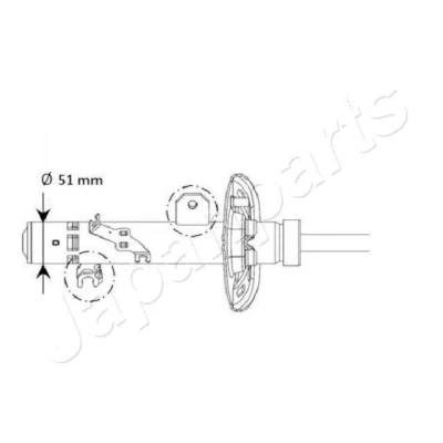 Bilde av Støtdemper JAPANPARTS MM 01131