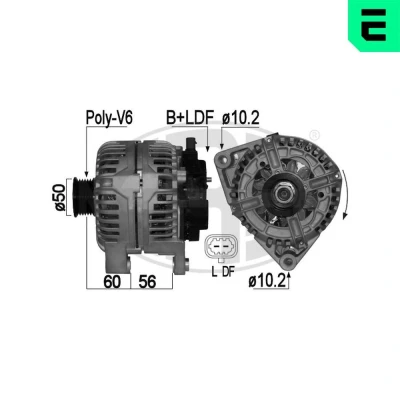 Bilde av ERA 209044A Dynamo 14V 120A OPEL: Astra G CC