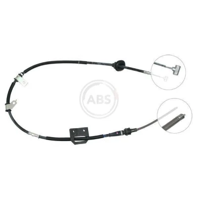 Bilde av A.B.S. K18788 Bremsekabel 1390 Trommelbrems for høyre/venstre ratt SUZUKI: Grand Vitara 2 SUV, 1 SUV