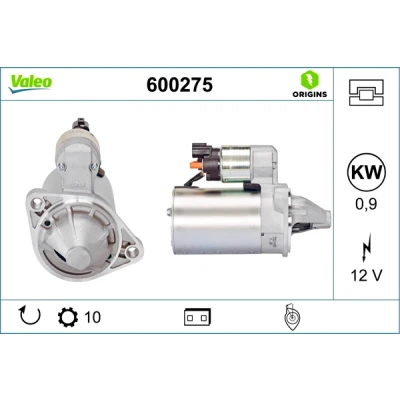 Bilde av VALEO 600275 Starter 12V 0,9kW 10 75mm
