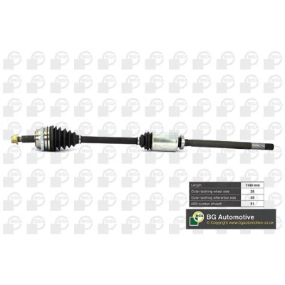 Bilde av Drivaksel, Framaksel høyre, nissan,opel,renault,vauxhall, 7711135283, 8200169288, 8200499895