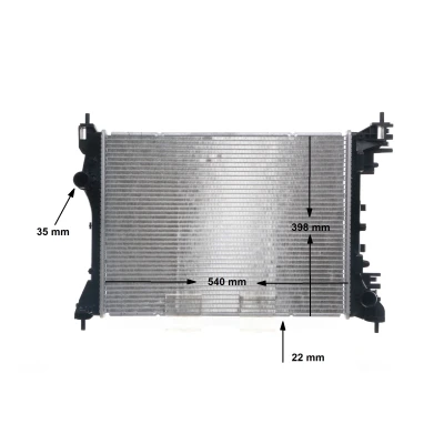 Bilde av MAHLE ORIGINAL CR 2056 000S Radiator 540 398 22 Kjøleribber loddet