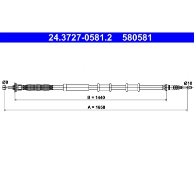 Bilde av ATE 24.3727 0581.2 Bremsekabel 1658