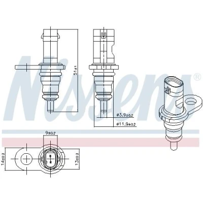 Bilde av Kjølevæsketemperatursensor, Foran, Foran Høyre, Nede, Senter, Venstre, Øvre, audi,bentley,cupra,porsche,seat,skoda,vw, 06K919523,