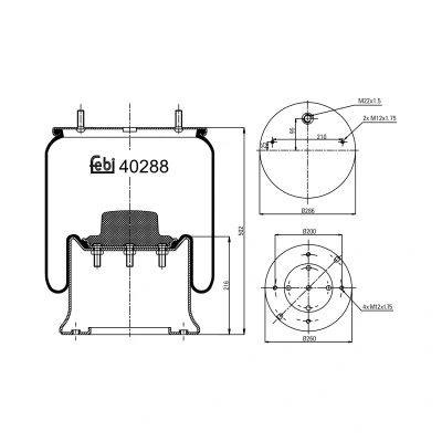 Bilde av FEBI BILSTEIN 40288 Fjærbelg, luftfjæring
