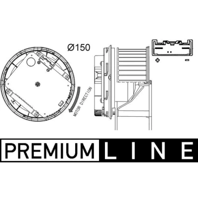 Bilde av MAHLE ORIGINAL AB 263 000P Interiørvifte for venstreratt