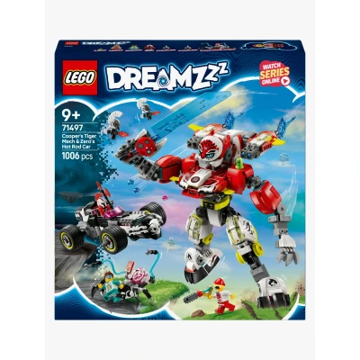 Bilde av LEGO DREAMZzz 71497 Coopers tigerrobot og Zeros hotrod Byggesett Plast