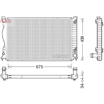 Bilde av DENSO DRM02028 Radiator 675 461 34