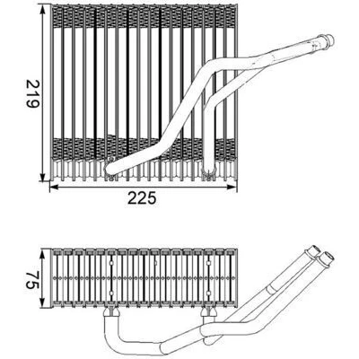 Bilde av MAHLE ORIGINAL AE 38 000S Fordamper uten ekspansjonsventil VOLKSWAGEN: Golf 4