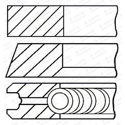 Bilde av GOETZE ENGINE 08 439100 10 Stempelringsett 84 LAND ROVER: Discovery 4