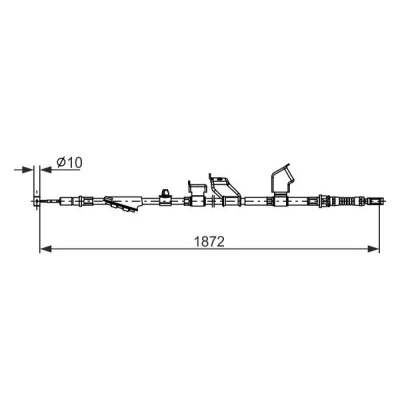 Bilde av BOSCH 1 987 482 910 Bremsekabel 1872, 1691 HONDA: CIVIC 8 Hatchback