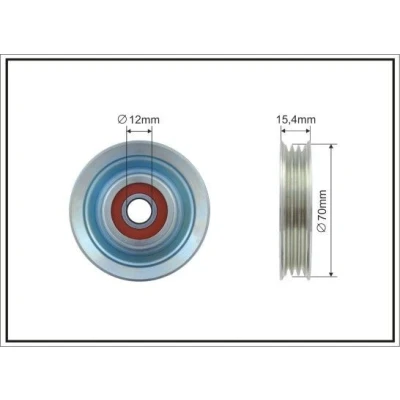 Bilde av Strammerull, kilerem med ribber, nissan micra iii, c+c note, 11925AX000, 11925 AX000, 11925AX00B, AX00B, 11927AX000, 11