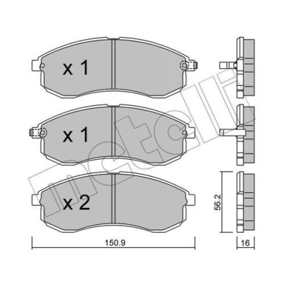Bilde av Bremseklosser sett METELLI 22 0482 0