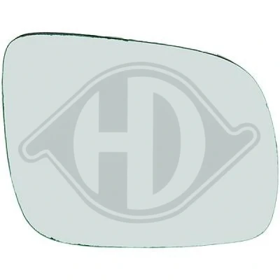 Bilde av Speilglass, ytterspeil, Høyre Diederichs 2213028 seat, vw OE 1J1857522C, 3B1857522D