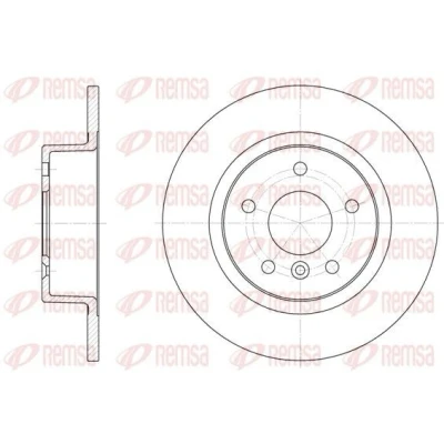 Bilde av REMSA 6506.00 Bremseskiver bakaksel 304, 304 12,6 5 fullt ut LAND ROVER: Range Rover 3, Discovery 2, 2
