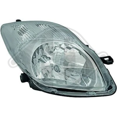 Bilde av DIEDERICHS 6606180 Frontlykter høyre H4 krom TOYOTA: Yaris II Hatchback