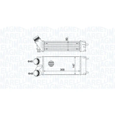 Bilde av MAGNETI MARELLI 351319204670 Ladeluftkjøler PEUGEOT: 308 I Hatchback, CITROËN: Berlingo II Van