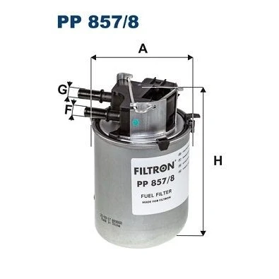 Bilde av FILTRON PP 857/8 Drivstoffilter ledningsfilter 10 NISSAN: Qashqai / Qashqai+2 I